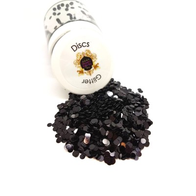 Glitter Mini Discs Black 25g